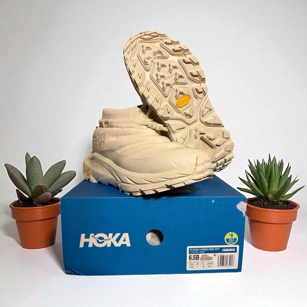 Hoka W Kaha 2 Frost Moc GTX Womens Oat Milk Sesame Boots 1155196 Size 6.5B